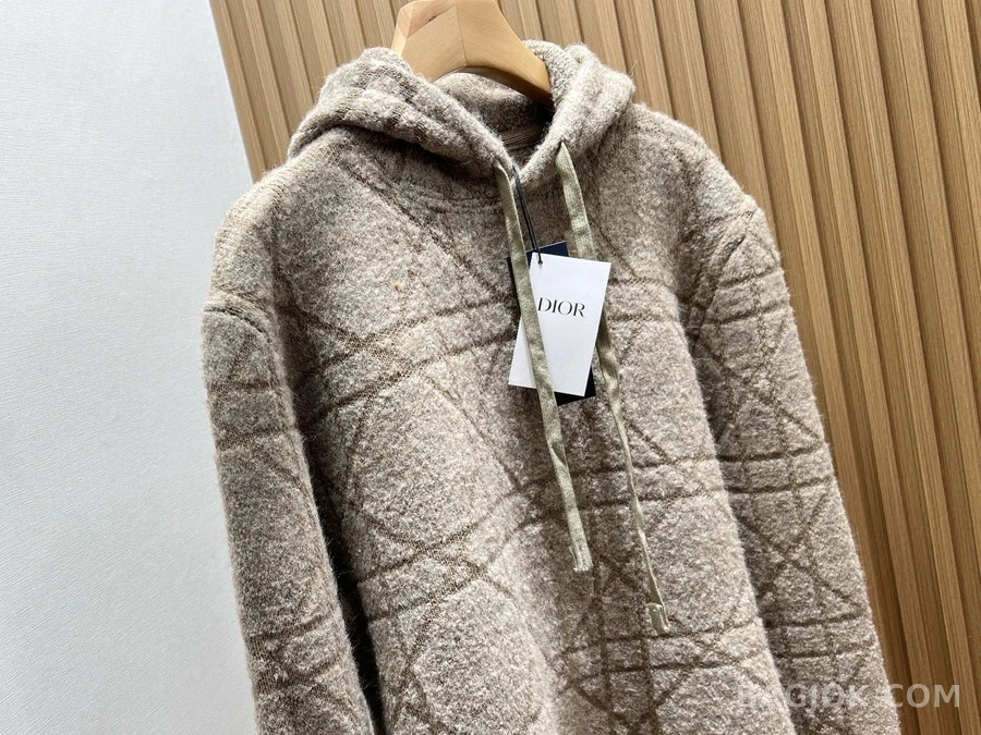 디올 디올 울 퀼팅 후드 스웨터 상세 이미지