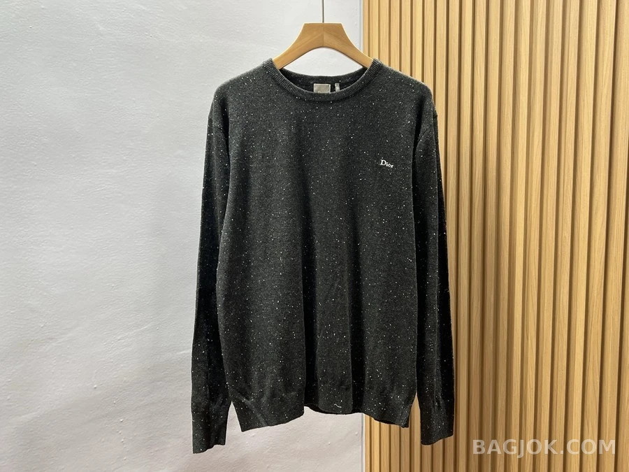 디올 디올 자수 울 긴팔 티셔츠 상세 이미지