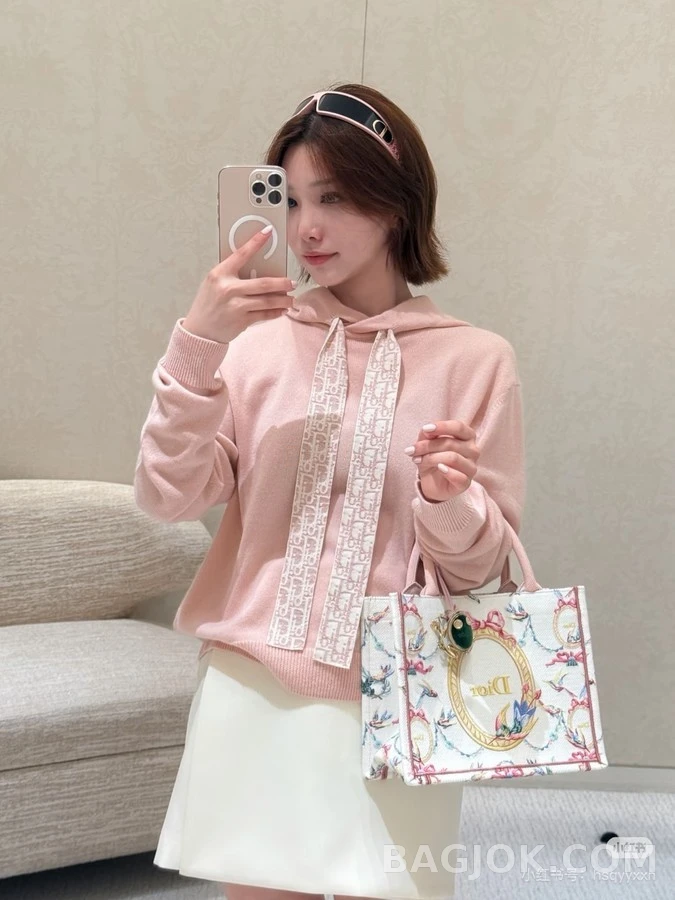 디올 디올 자카드 드로스트링 후드 상세 이미지