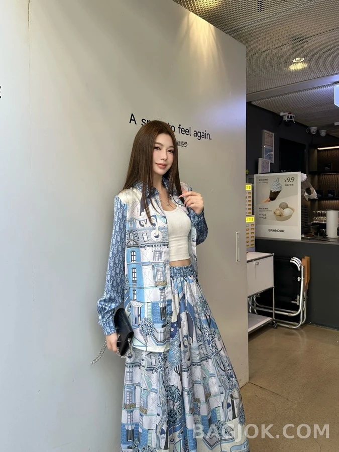 디올 디올 캐슬 프린트 모노그램 셔츠 상세 이미지