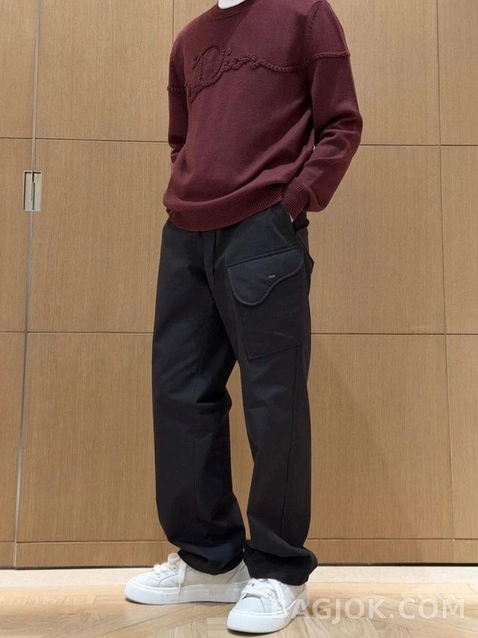 디올 디올 코튼 드로스트링 카고 팬츠 상세 이미지