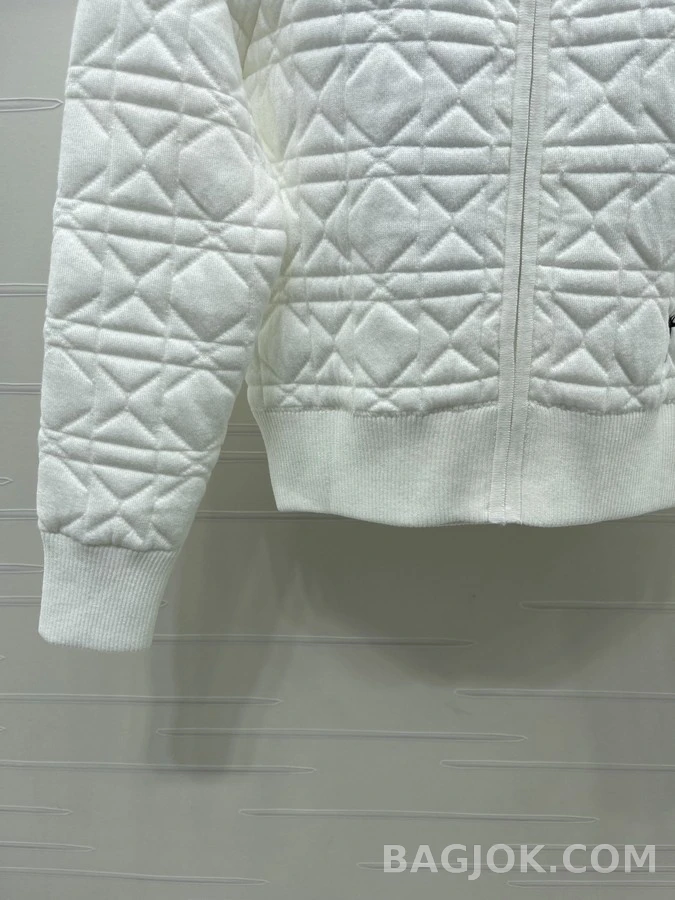 디올 디올 퀼팅 자수 카라집업 가디건 상세 이미지