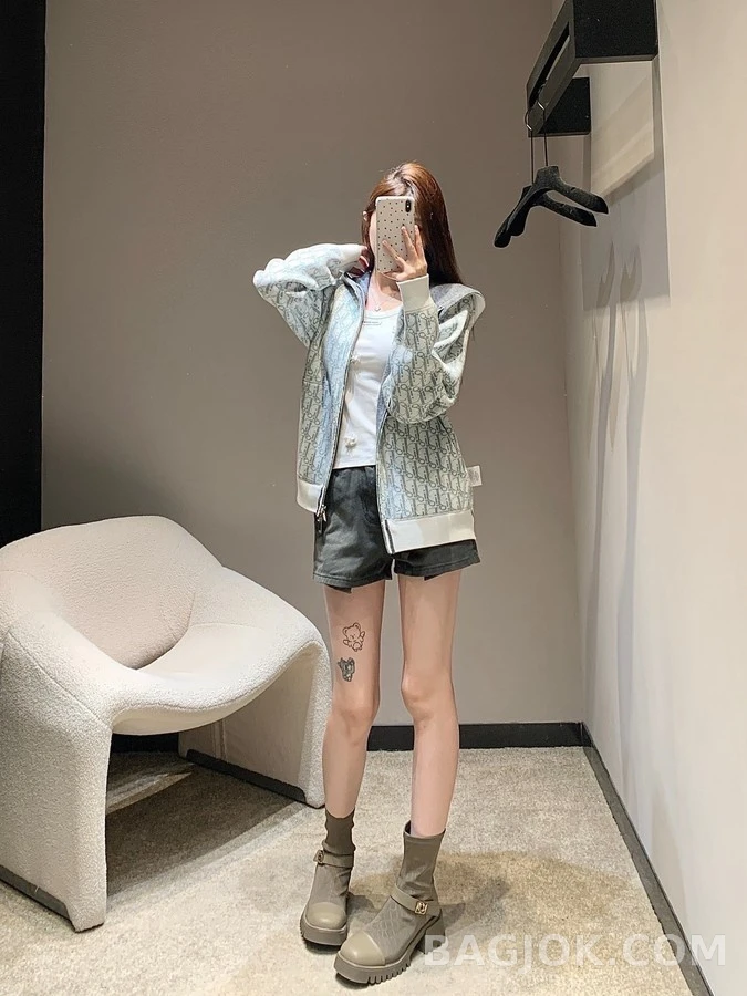 디올 디올 클래식 모노그램 후드 집업 상세 이미지