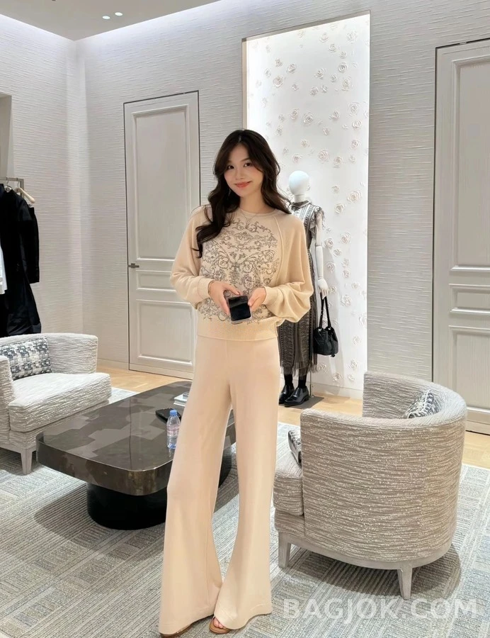 디올 디올 토일 드 쥐 자카드 니트 상세 이미지