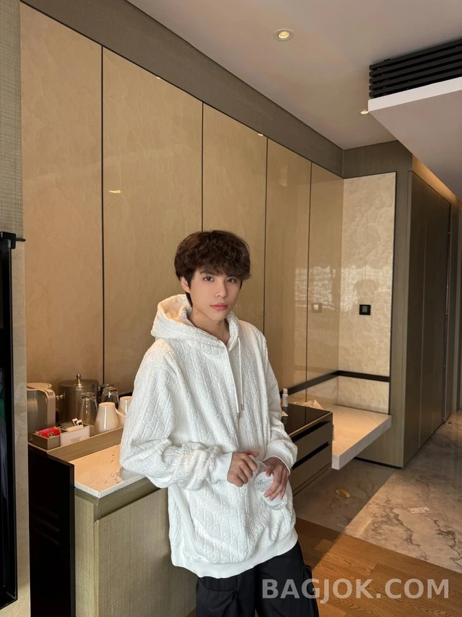 디올 디올 오블리크 자카드 타월 코튼 후드 상세 이미지
