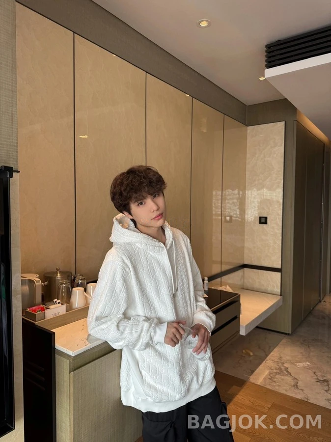 디올 디올 오블리크 자카드 타월 코튼 후드 상세 이미지