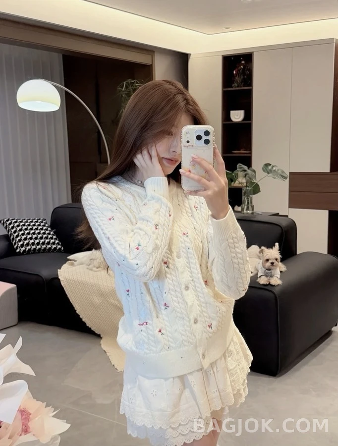디올 디올아무르 자수 가디건 상세 이미지