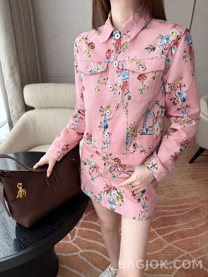디올 디올 플라워 프린트 데님 자켓 상세 이미지