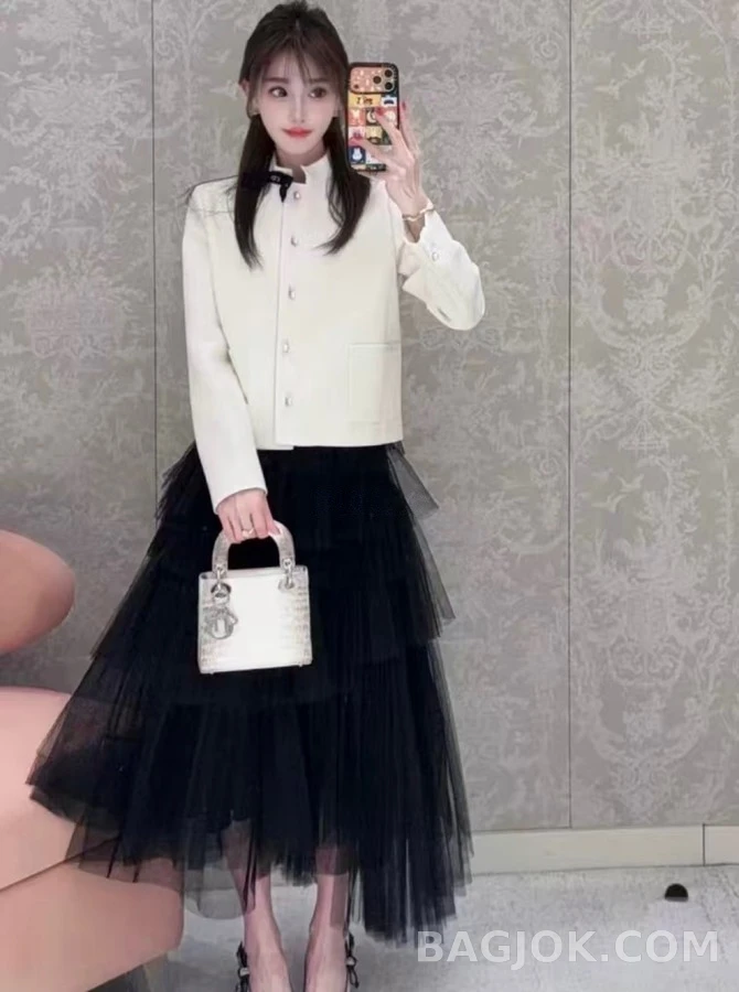 디올 디올 플리츠 레이어드 스커트 상세 이미지