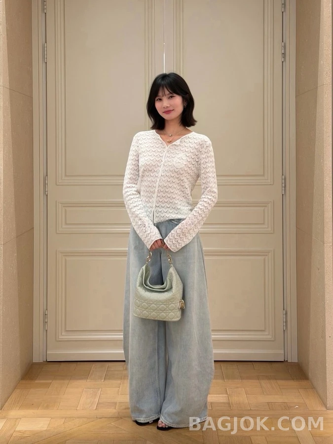 디올 디올 피시 스케일 레이스 카디건 상세 이미지