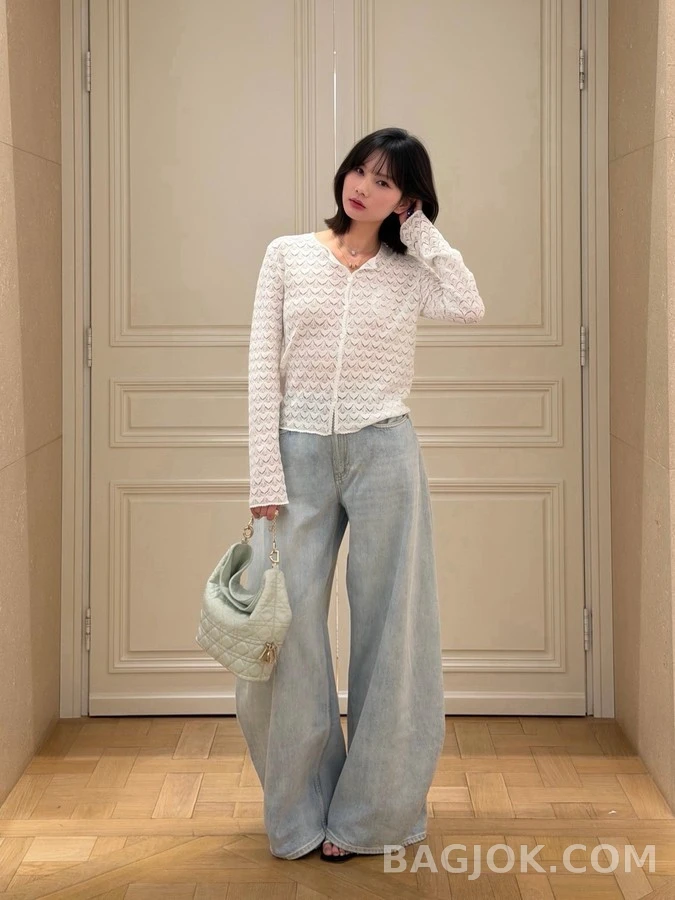 디올 디올 피시 스케일 레이스 카디건 상세 이미지