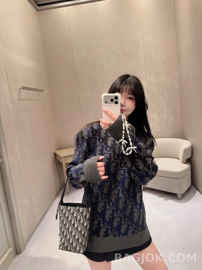 디올 디올 Oblique 자카드 니트 상세 이미지