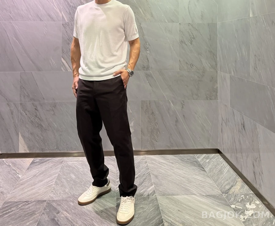 로로피아나 로로피아나 다크 코튼 스트레이트 슬랙스 상세 이미지