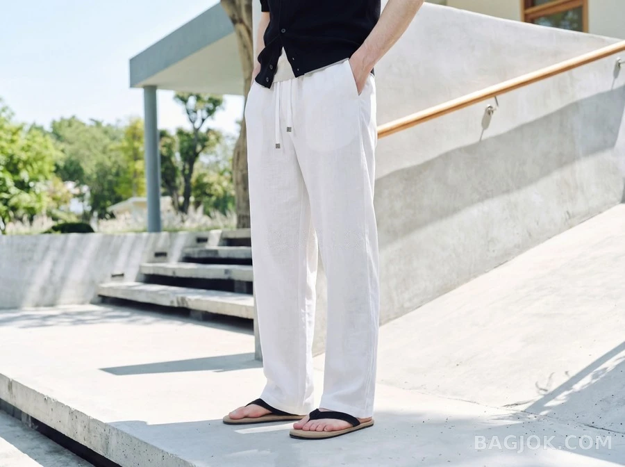 로로피아나 로로피아나 드로스트링 와이드 팬츠 상세 이미지