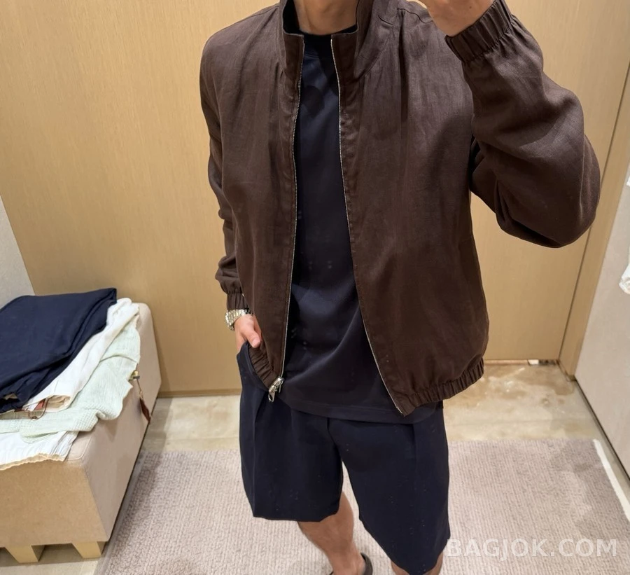 로로피아나 로로피아나 리버서블 린넨 봄버 자켓 상세 이미지