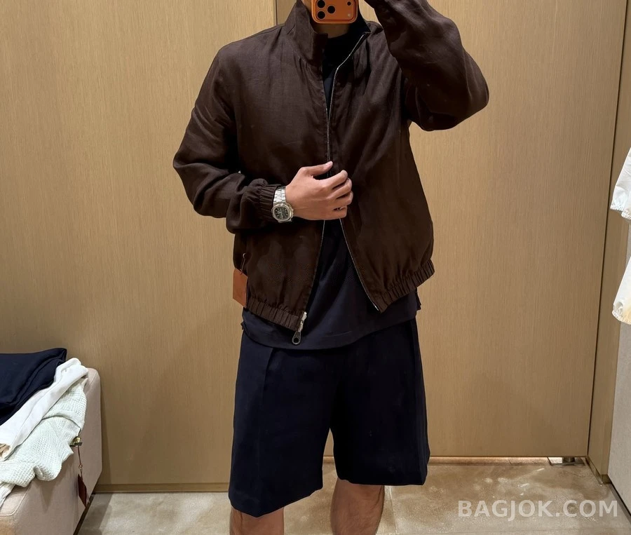 로로피아나 로로피아나 리버서블 린넨 봄버 자켓 상세 이미지