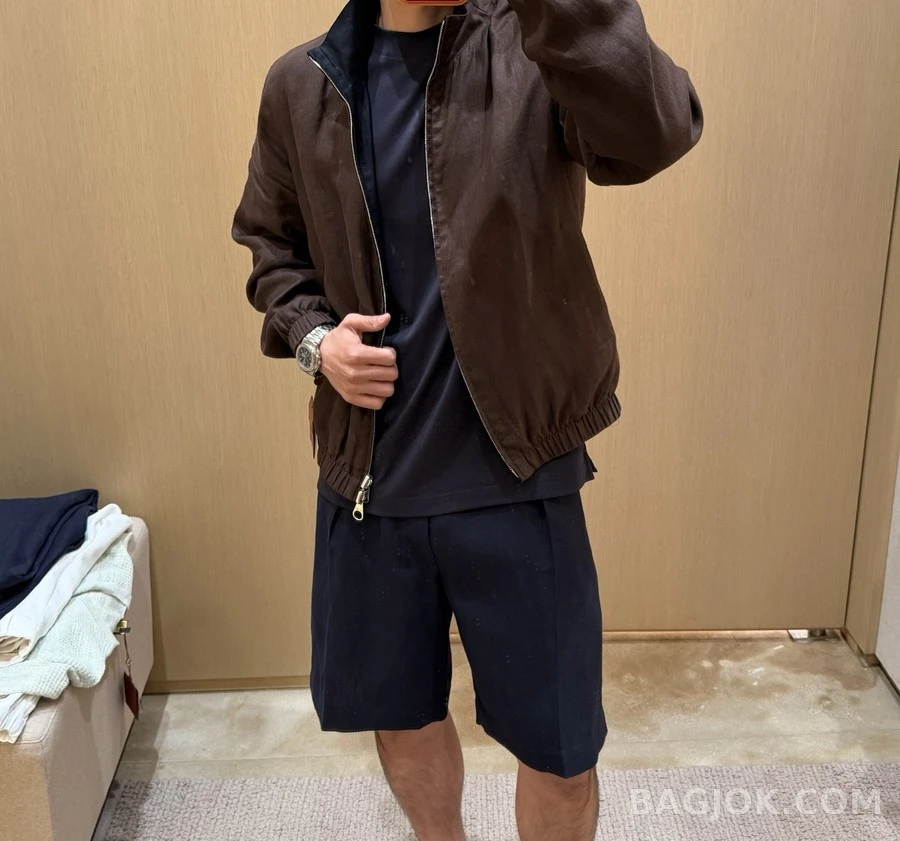 로로피아나 로로피아나 리버서블 린넨 봄버 자켓 상세 이미지