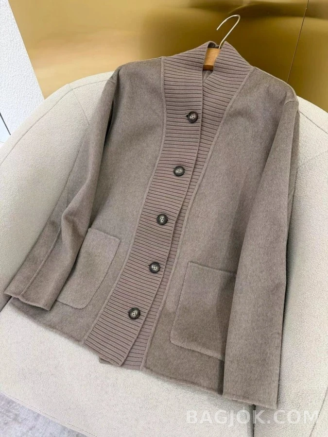 로로피아나 로로피아나 립넥 캐시미어 가디건 상세 이미지