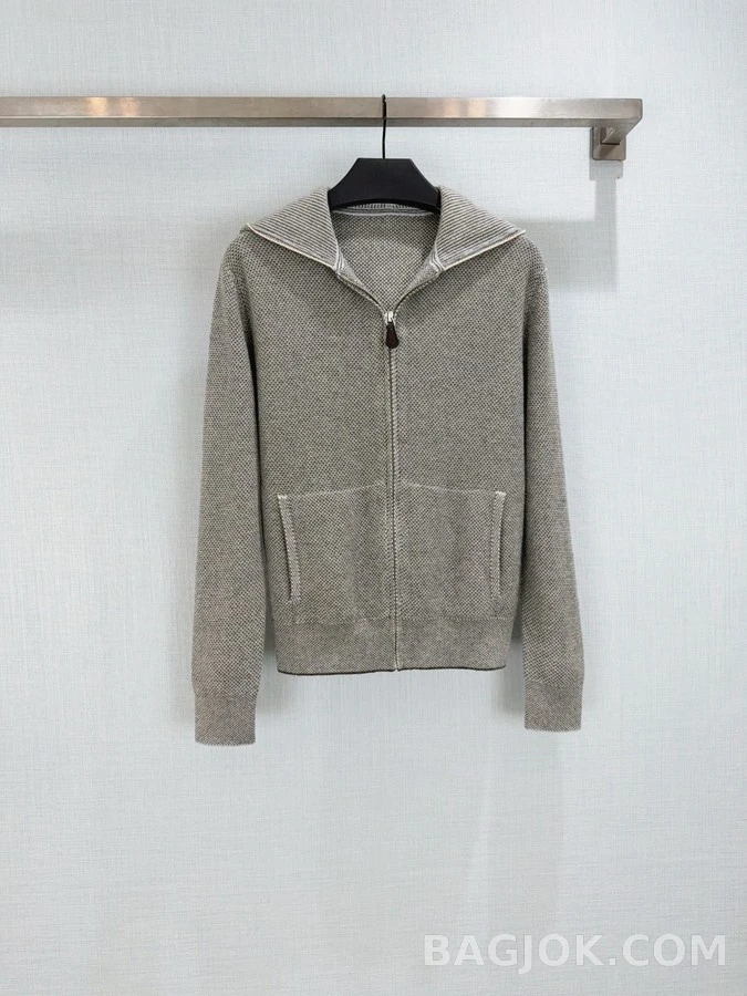 로로피아나 로로피아나 벌집 패턴 집업 자켓 상세 이미지