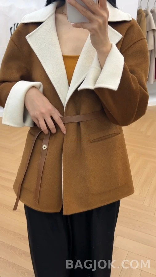로로피아나 로로피아나 벨티드 더블페이스 자켓 상세 이미지