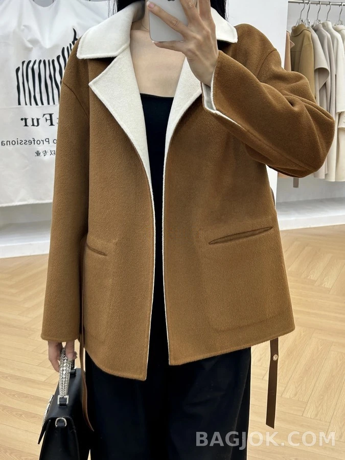 로로피아나 로로피아나 벨티드 더블페이스 자켓 상세 이미지