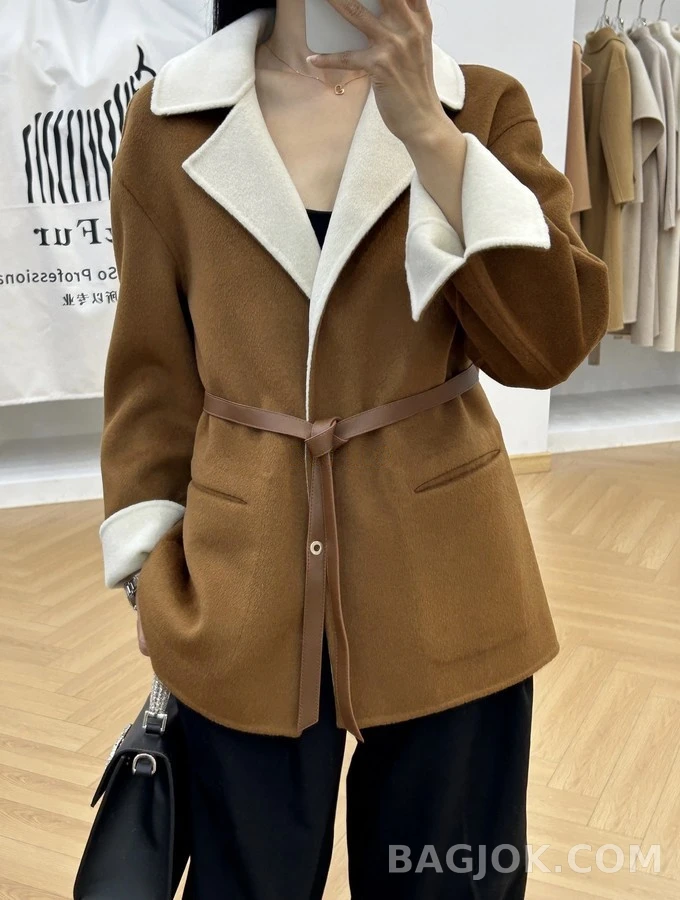로로피아나 로로피아나 벨티드 더블페이스 자켓 상세 이미지