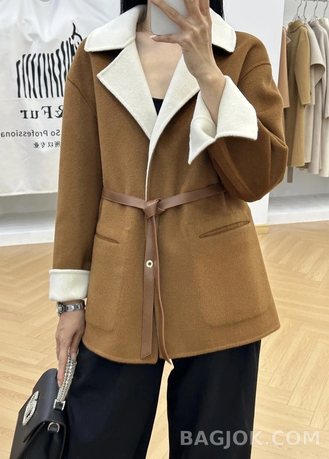 로로피아나 로로피아나 벨티드 더블페이스 자켓 상세 이미지