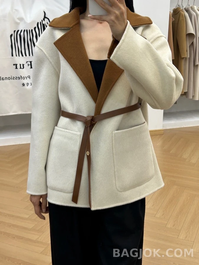 로로피아나 로로피아나 벨티드 더블페이스 자켓 상세 이미지