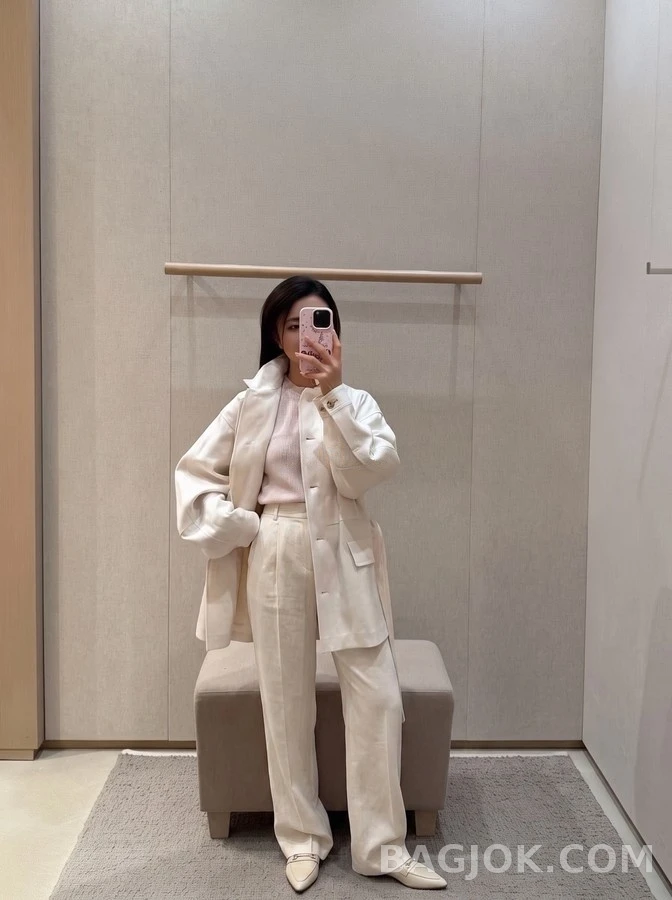 로로피아나 로로피아나 벨티드 울 자켓 상세 이미지