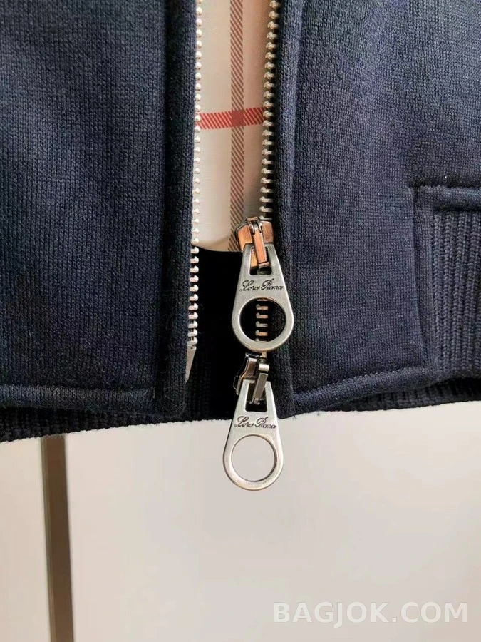 로로피아나 로로피아나 스웨이드 배색 집업 자켓 상세 이미지