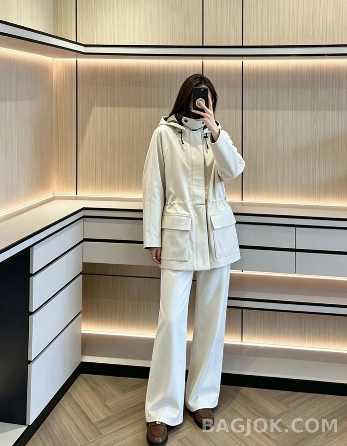 로로피아나 로로피아나 스웨이드 칼라 후드 자켓 상세 이미지