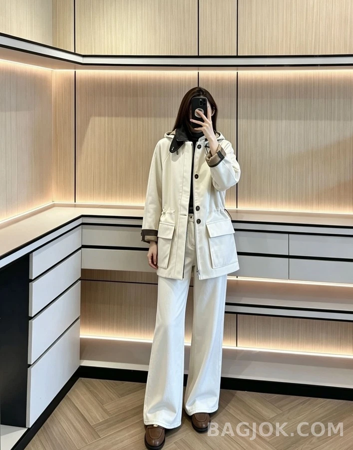 로로피아나 로로피아나 스웨이드 칼라 후드 자켓 상세 이미지
