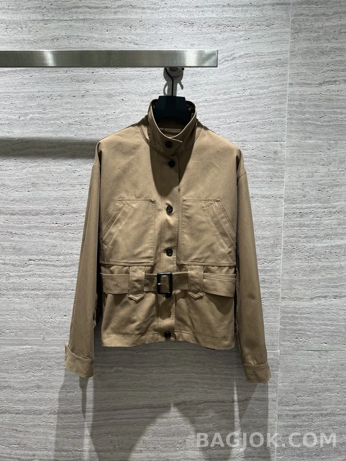 로로피아나 로로피아나 스탠드넥 벨트 코트 상세 이미지