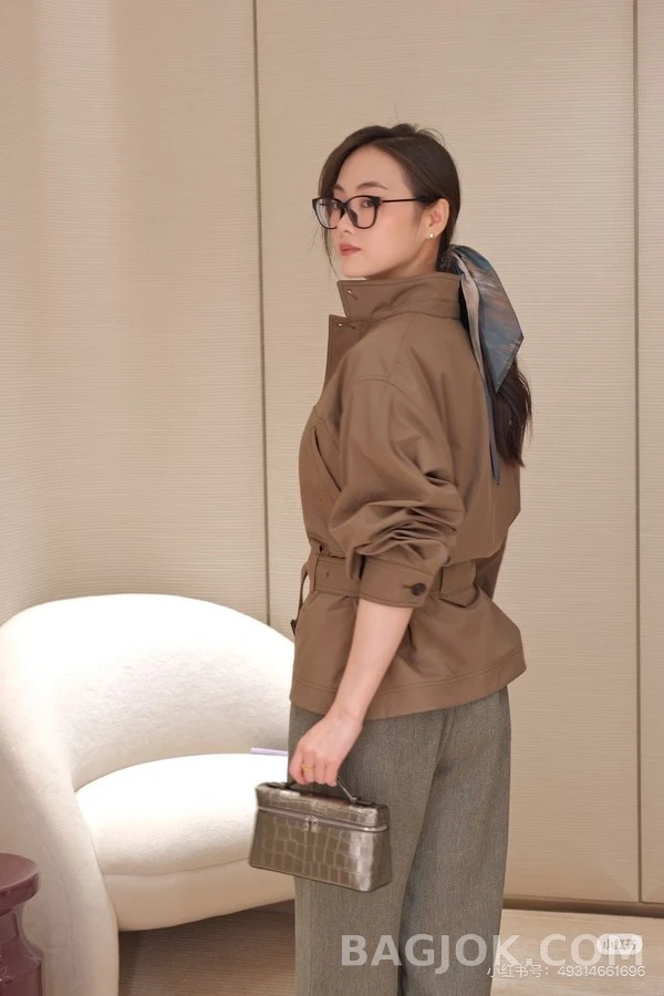 로로피아나 로로피아나 스탠드넥 벨트 코트 상세 이미지