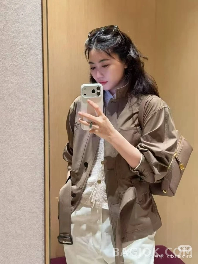 로로피아나 로로피아나 스탠드넥 벨트 코트 상세 이미지