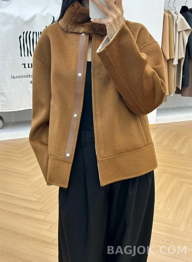 로로피아나 로로피아나 양면 퍼 카라 캐시미어 자켓 상세 이미지