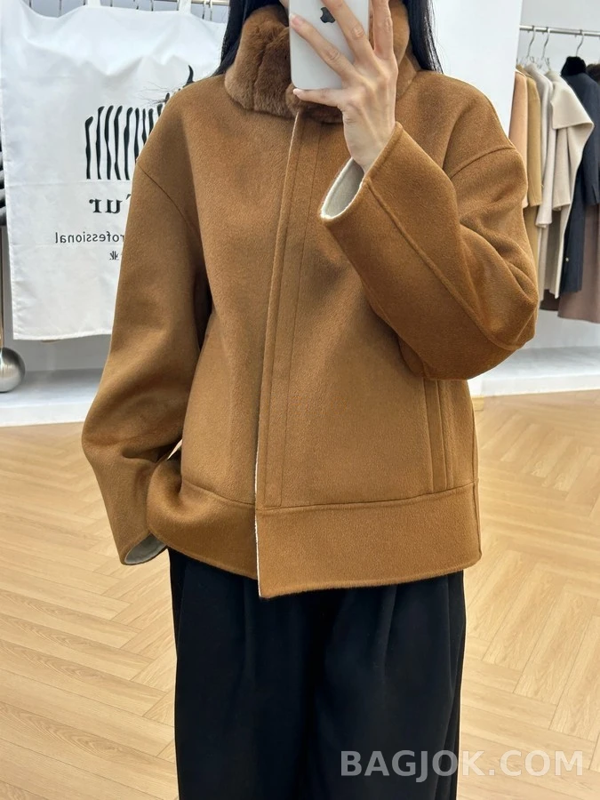 로로피아나 로로피아나 양면 퍼 카라 캐시미어 자켓 상세 이미지
