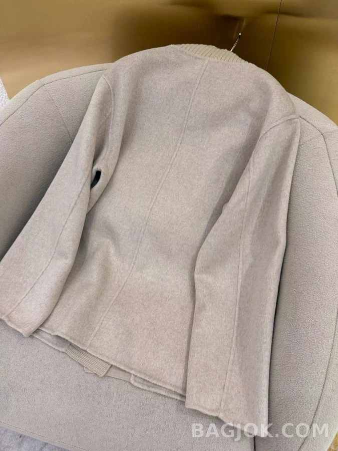 로로피아나 로로피아나 캐시미어 리브 카라 가디건 상세 이미지