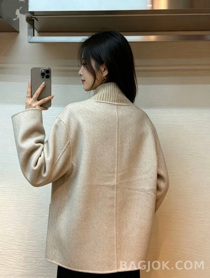 로로피아나 로로피아나 캐시미어 리브 카라 가디건 상세 이미지