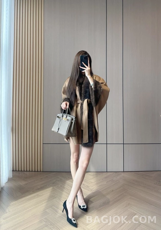 로로피아나 로로피아나 캐시미어 밍크 케이프 코트 상세 이미지
