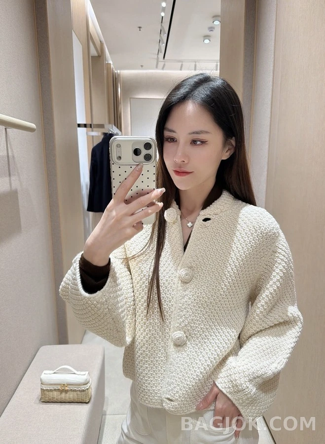 로로피아나 로로피아나 텍스처 니트 가디건 상세 이미지