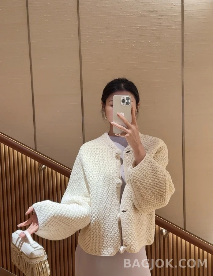 로로피아나 로로피아나 텍스처 니트 가디건 상세 이미지
