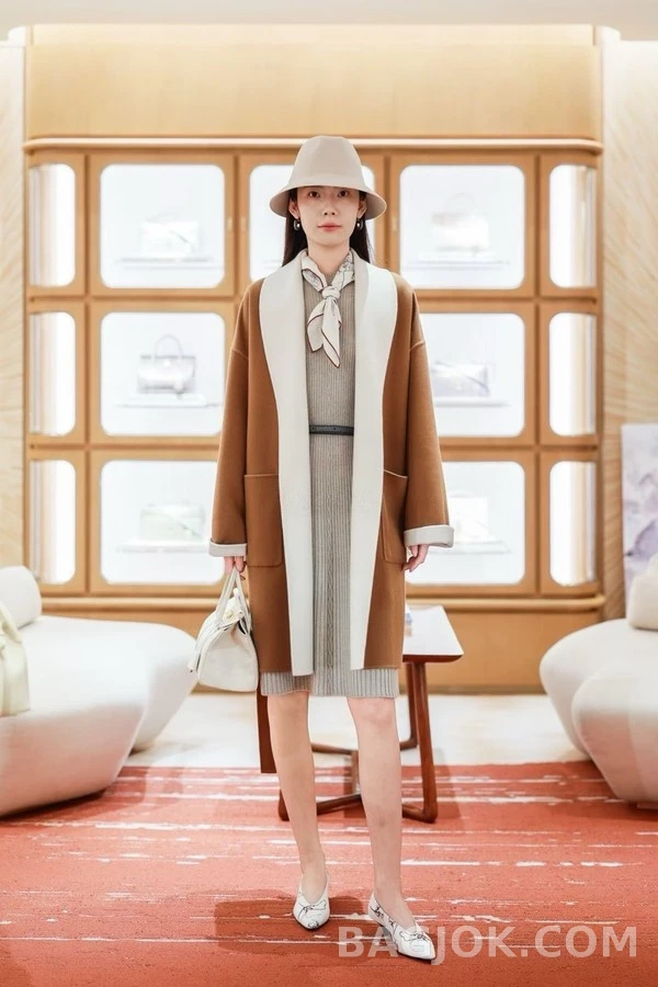 로로피아나 로로피아나 투톤 캐시미어 숄칼라 로브 코트 상세 이미지