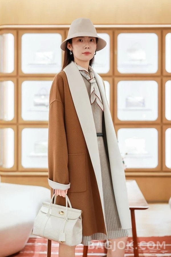 로로피아나 로로피아나 투톤 캐시미어 숄칼라 로브 코트 상세 이미지