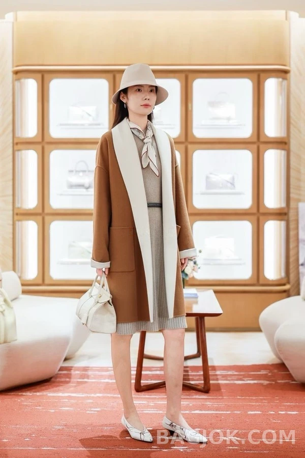 로로피아나 로로피아나 투톤 캐시미어 숄칼라 로브 코트 상세 이미지