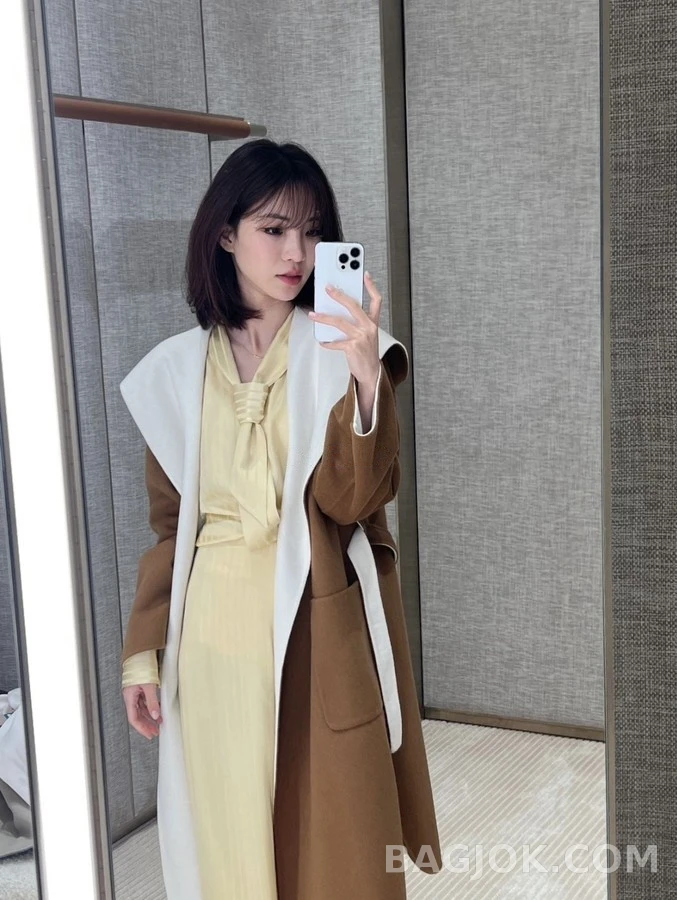 로로피아나 로로피아나 투톤 후드 벨트 코트 상세 이미지