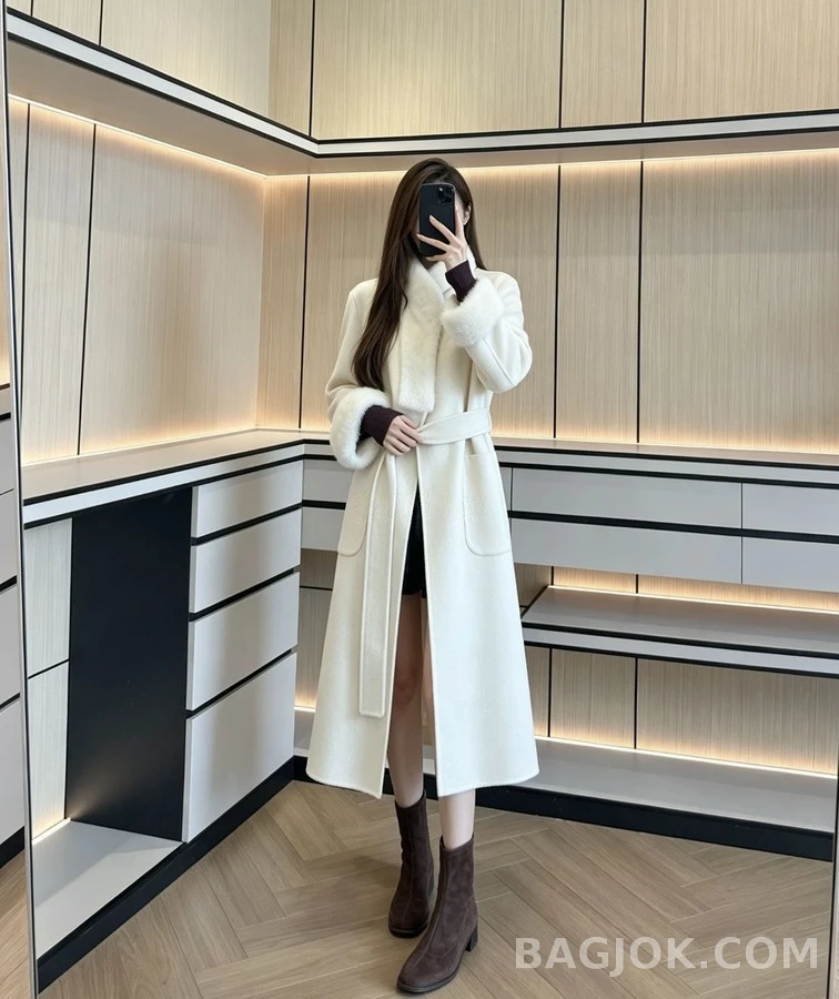 로로피아나 로로피아나 퍼 칼라 캐시미어 코트 상세 이미지