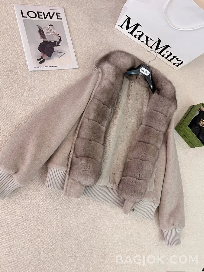 로로피아나 로로피아나 폭스 퍼 칼라 울 캐시미어 자켓 상세 이미지