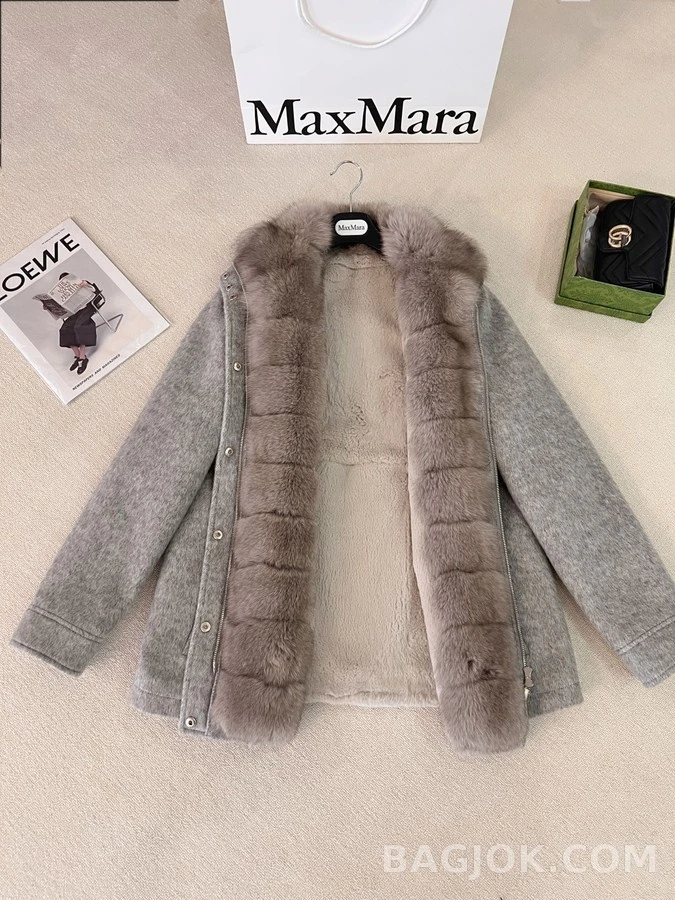 로로피아나 로로피아나 폭스 퍼 칼라 자켓 상세 이미지