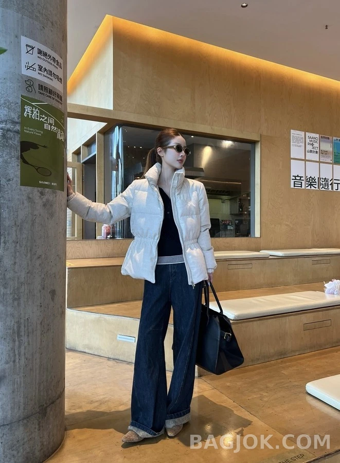 로로피아나 로로피아나 하이넥 허리 스트링 패딩 자켓 상세 이미지